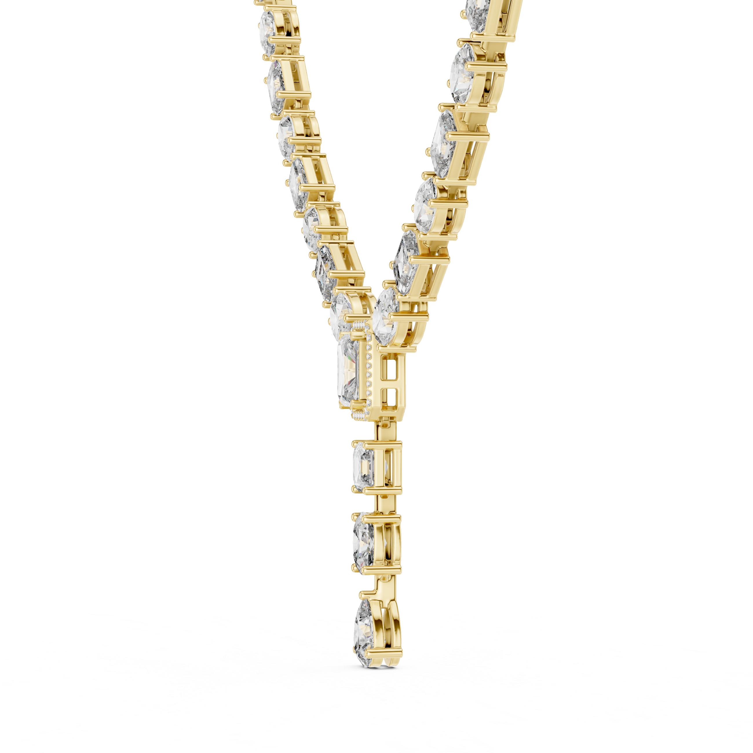 Unique Mix Shape Lab Diamond Necklace