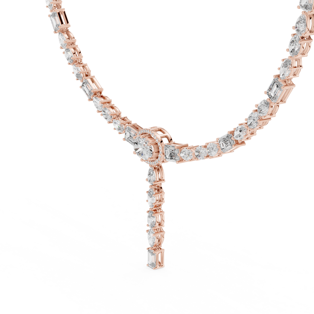 Fancy Multi Shape Lab Grown Diamond Necklace
