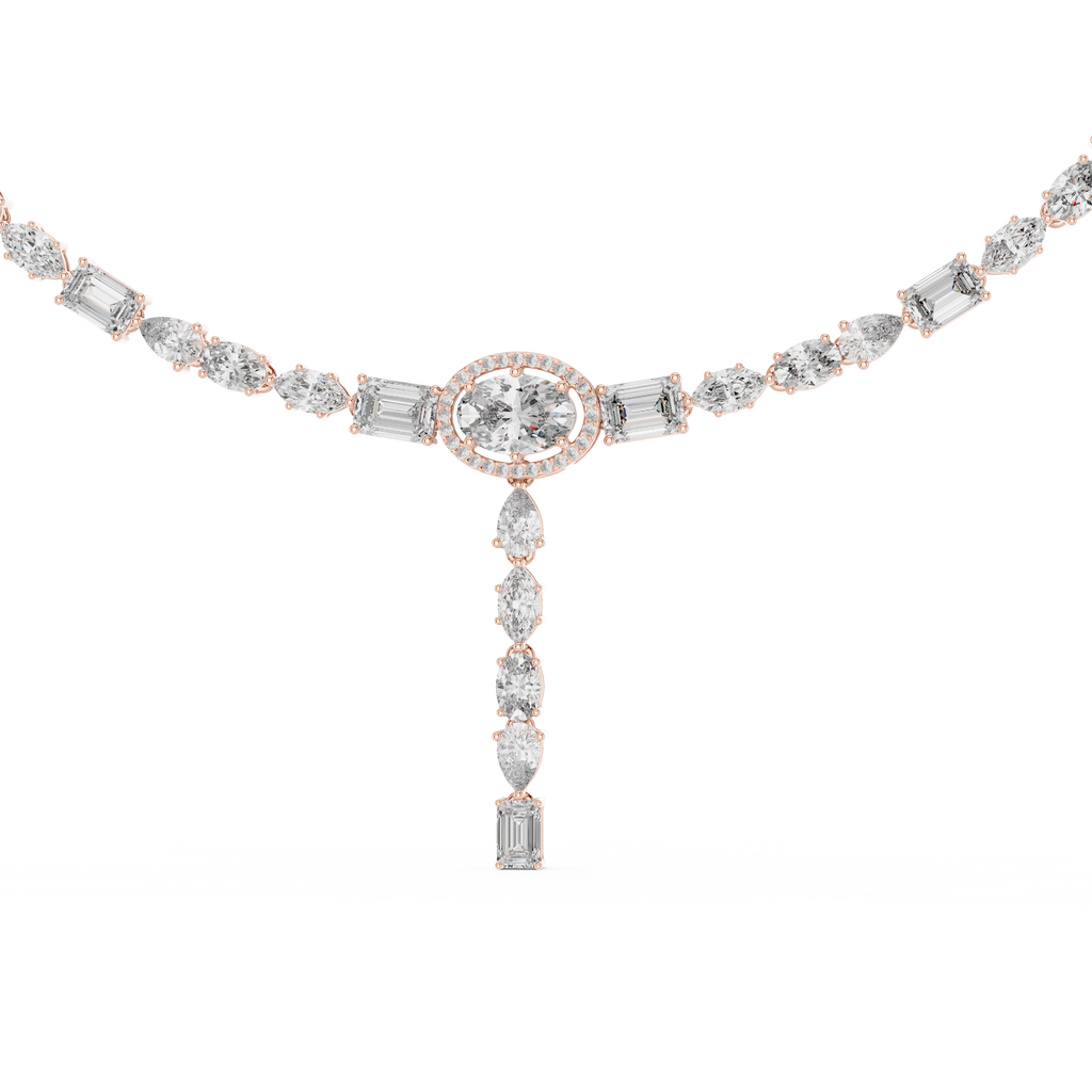 Fancy Multi Shape Lab Grown Diamond Necklace