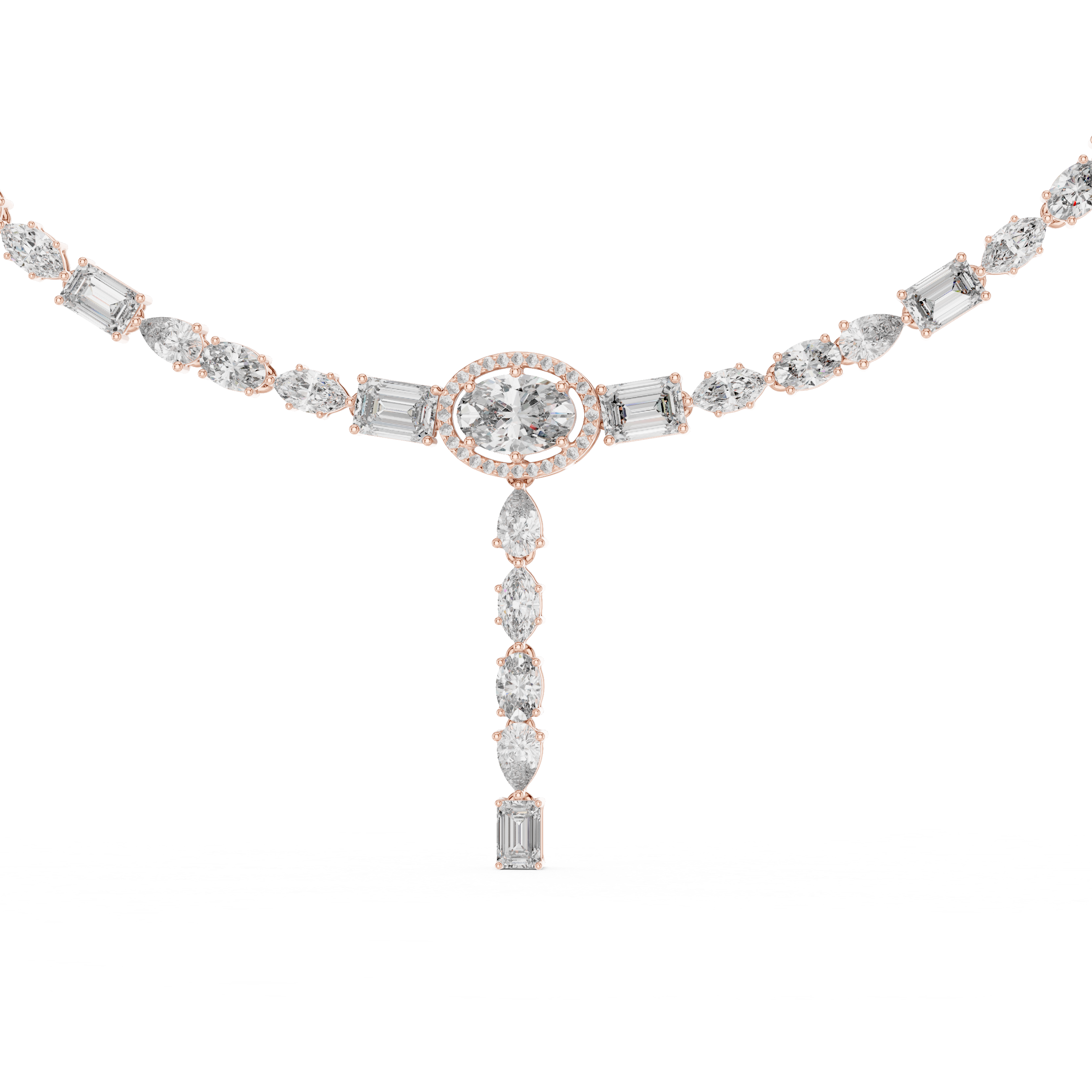 Fancy Multi Shape Lab Grown Diamond Necklace