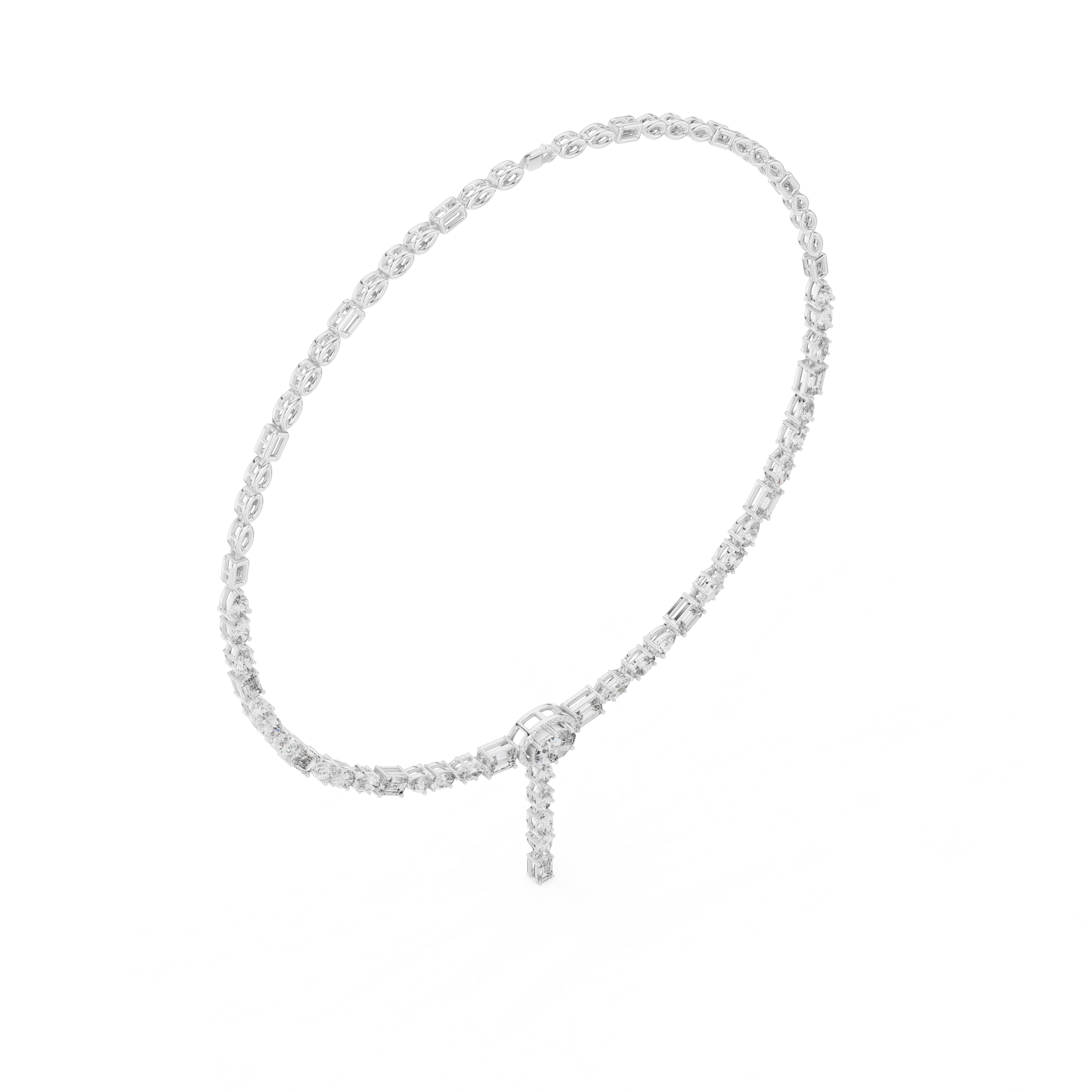 Fancy Multi Shape Lab Grown Diamond Necklace