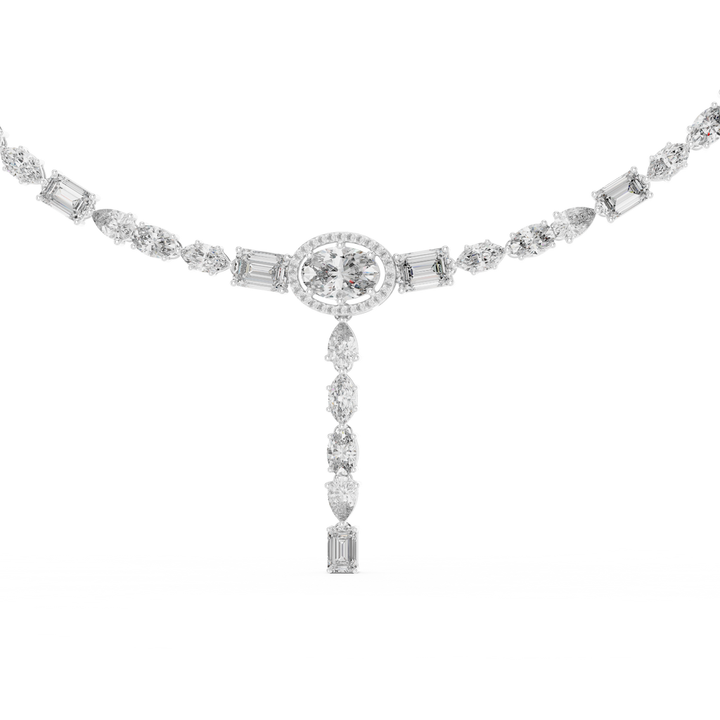 Fancy Multi Shape Lab Grown Diamond Necklace
