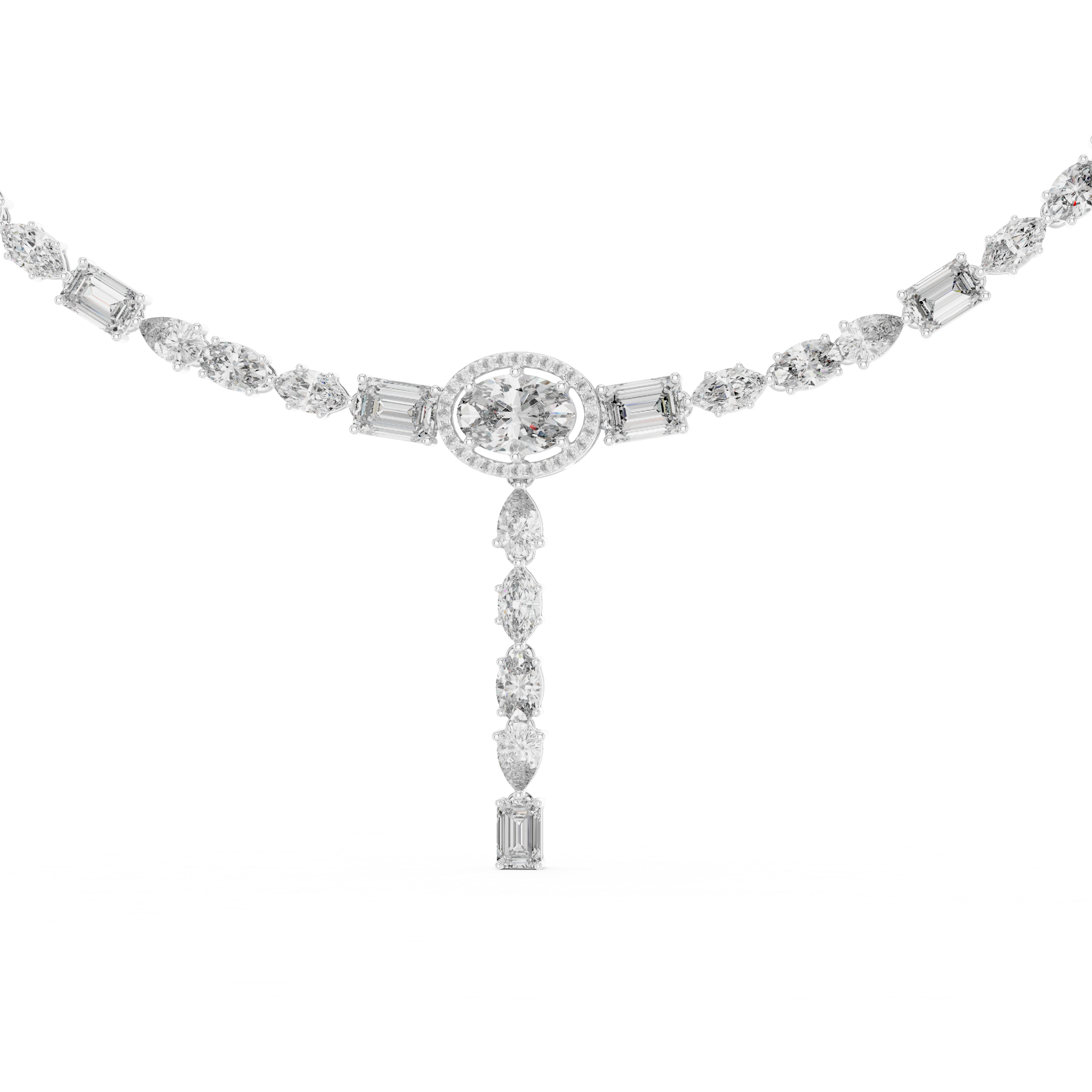 Fancy Multi Shape Lab Grown Diamond Necklace