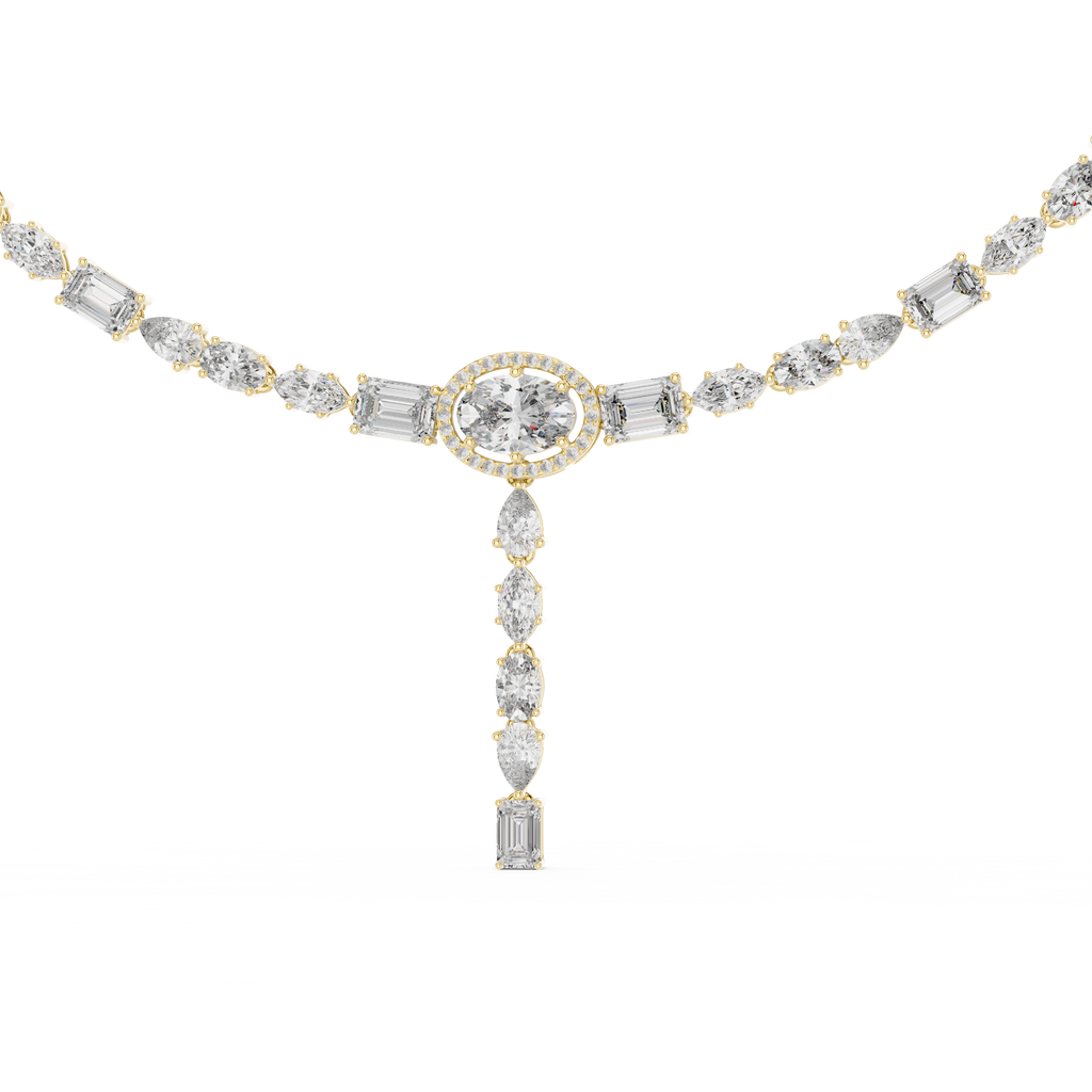 Fancy Multi Shape Lab Grown Diamond Necklace