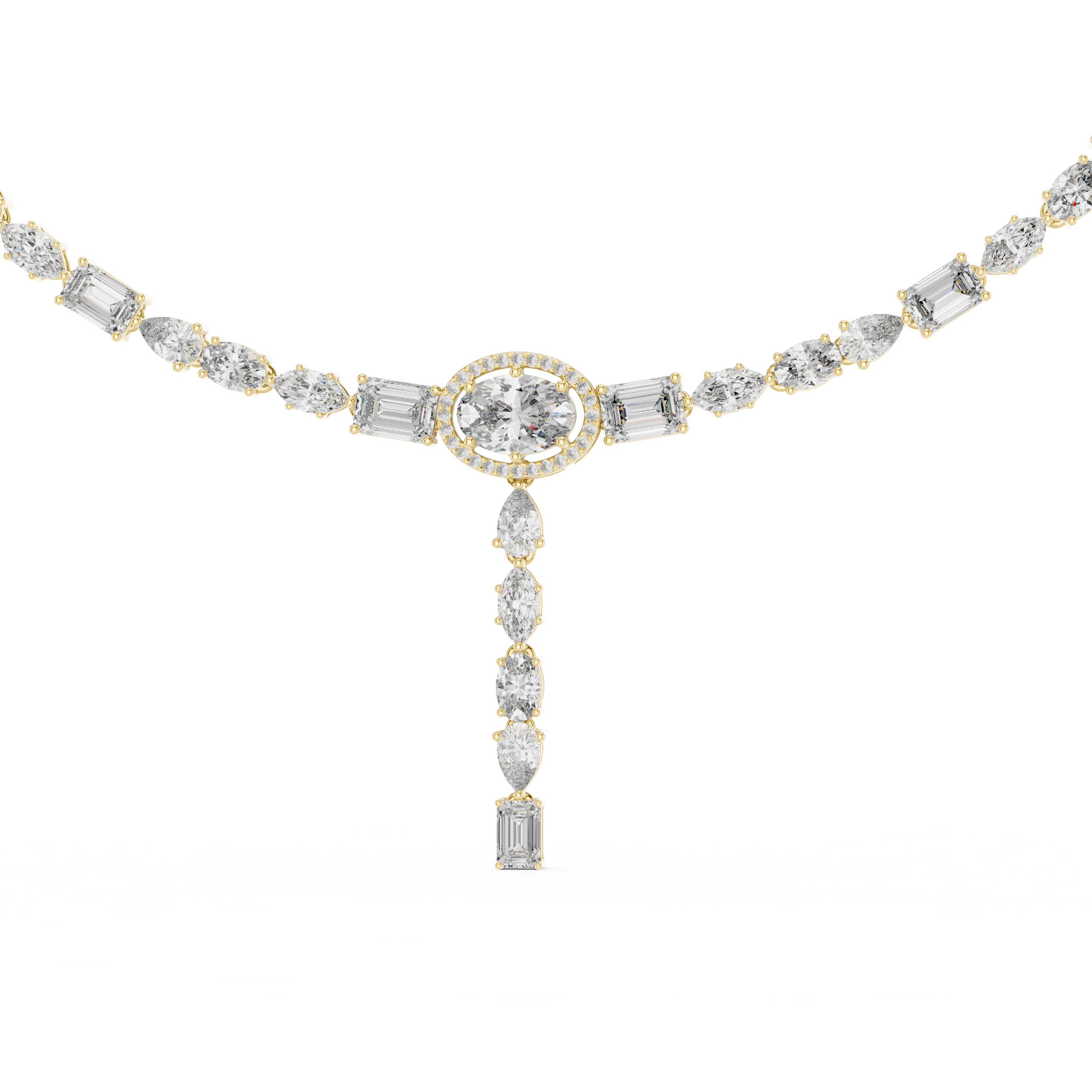 Fancy Multi Shape Lab Grown Diamond Necklace