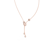 Bezel Set Oval And Round Lab Diamond Pendant