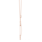 Bezel Set Oval And Round Lab Diamond Pendant