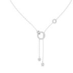 Bezel Set Oval And Round Lab Diamond Pendant