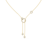 Bezel Set Oval And Round Lab Diamond Pendant