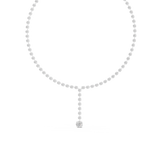 Round Cut Lab Diamond Drop Necklace