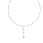 Round Cut Lab Diamond Drop Necklace