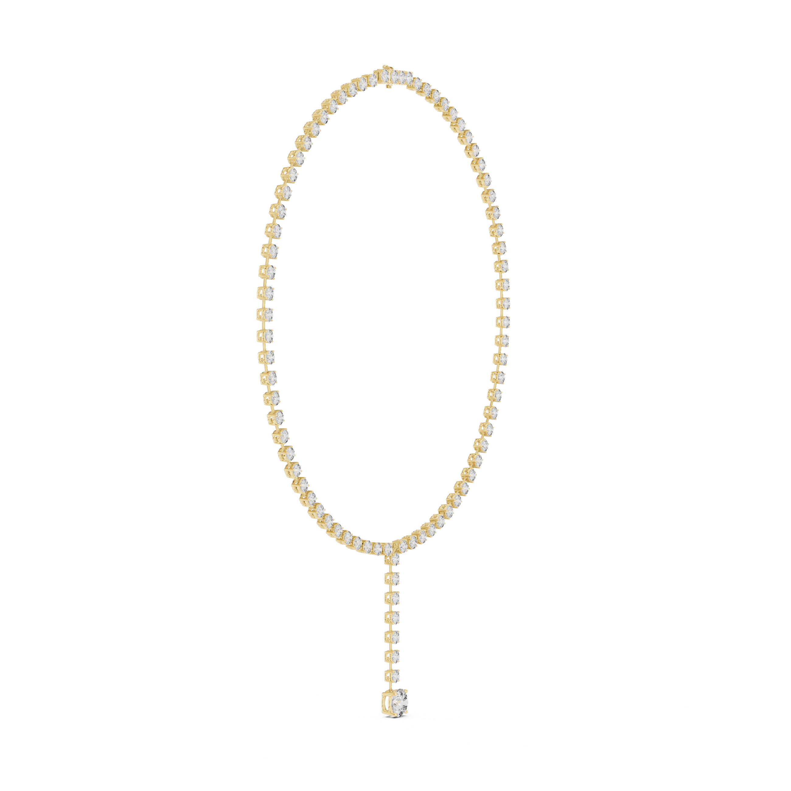 Round Cut Lab Diamond Drop Necklace