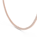 Round Bezel Set Diamond Tennis Necklace