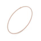 Round Bezel Set Diamond Tennis Necklace