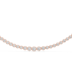 Round Bezel Set Diamond Tennis Necklace