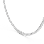 Round Bezel Set Diamond Tennis Necklace