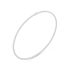 Round Bezel Set Diamond Tennis Necklace