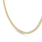 Round Bezel Set Diamond Tennis Necklace