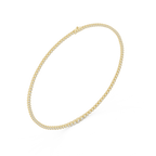 Round Bezel Set Diamond Tennis Necklace