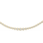 Round Bezel Set Diamond Tennis Necklace