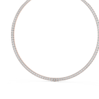 Emerald Diamond Classy Tennis Necklace