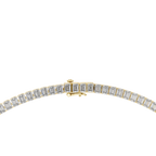 Emerald Diamond Classy Tennis Necklace