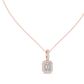 1.50 Carat Emerald Cut Lab Diamond Halo Pendant