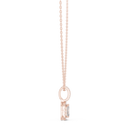 1.50 Carat Emerald Cut Lab Diamond Halo Pendant