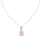 1.50 Carat Emerald Cut Lab Diamond Halo Pendant