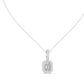 1.50 Carat Emerald Cut Lab Diamond Halo Pendant