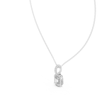 1.50 Carat Emerald Cut Lab Diamond Halo Pendant
