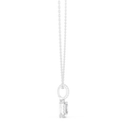 1.50 Carat Emerald Cut Lab Diamond Halo Pendant