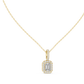 1.50 Carat Emerald Cut Lab Diamond Halo Pendant