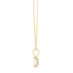 1.50 Carat Emerald Cut Lab Diamond Halo Pendant