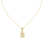 1.50 Carat Emerald Cut Lab Diamond Halo Pendant