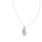 Vintage Halo Cushion Cut Lab Diamond Pendant