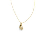 Vintage Halo Cushion Cut Lab Diamond Pendant