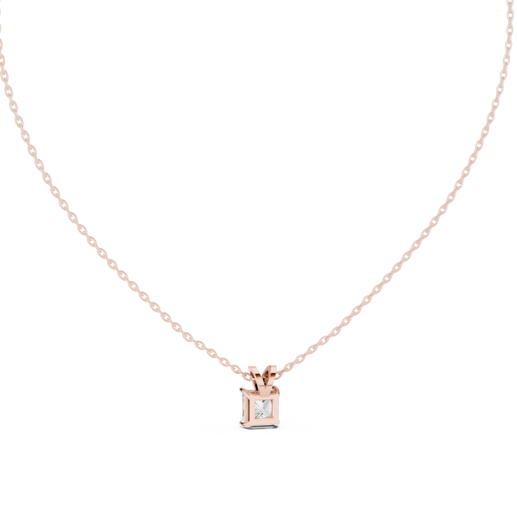 Princess Cut Solitaire Lab Diamond Pendant