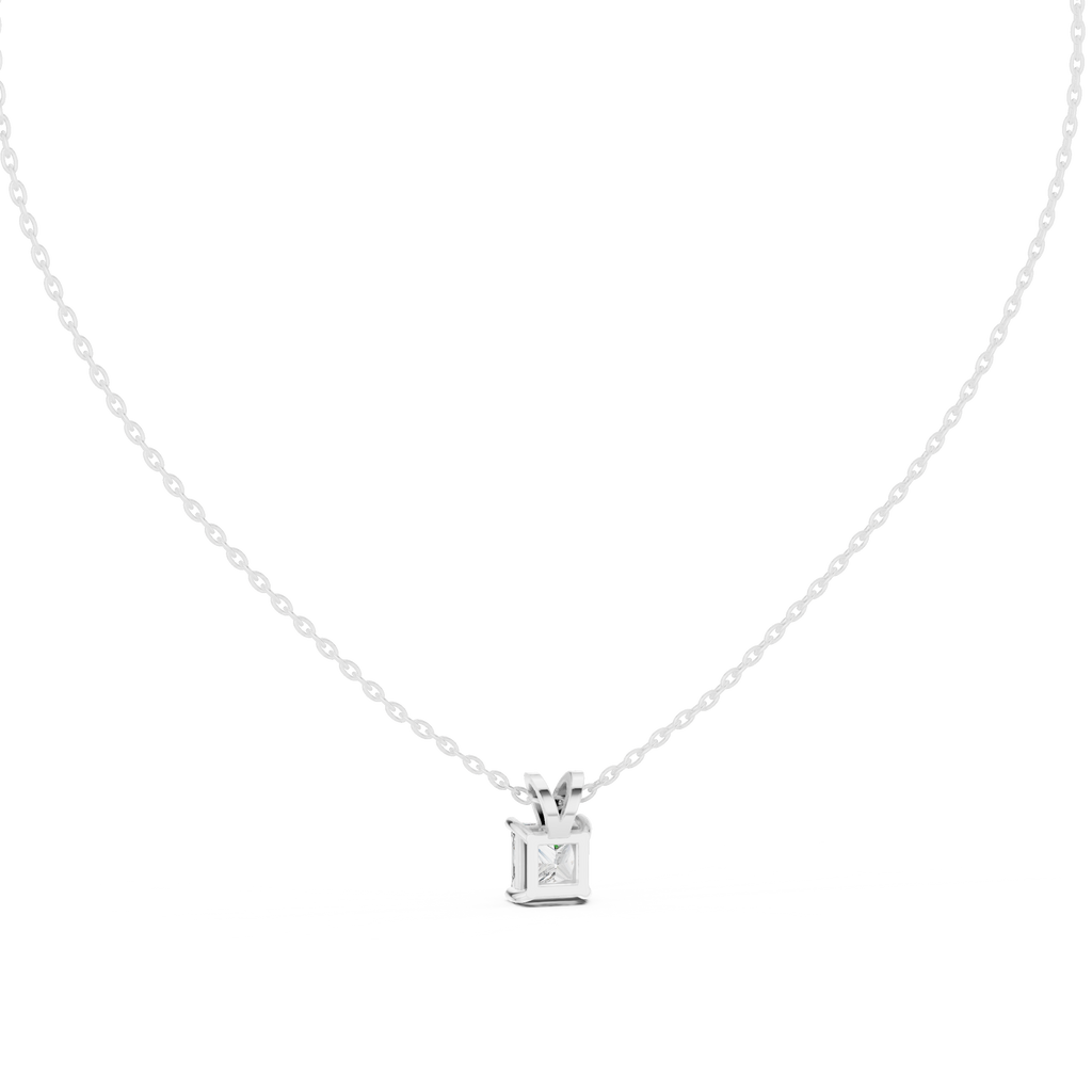 Princess Cut Solitaire Lab Diamond Pendant