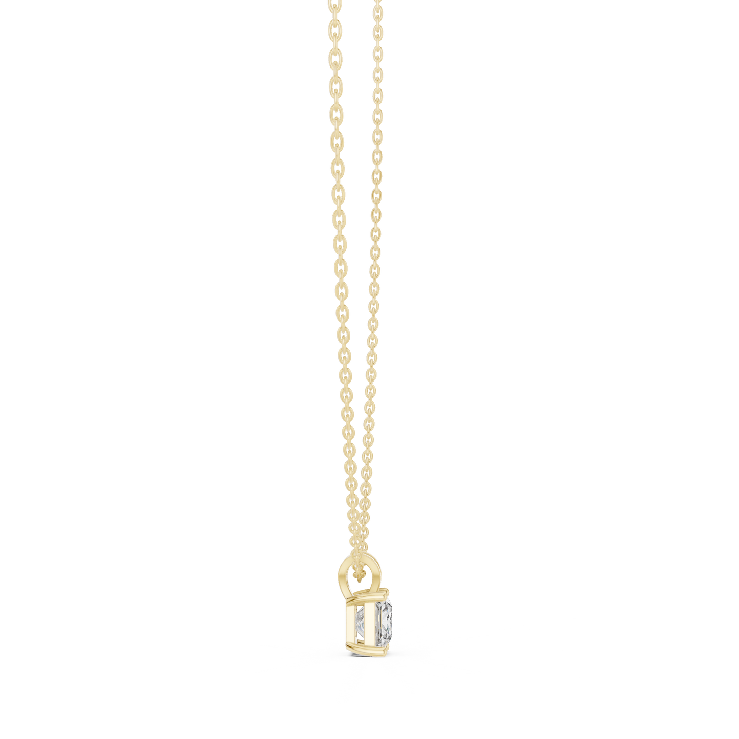 Princess Cut Solitaire Lab Diamond Pendant