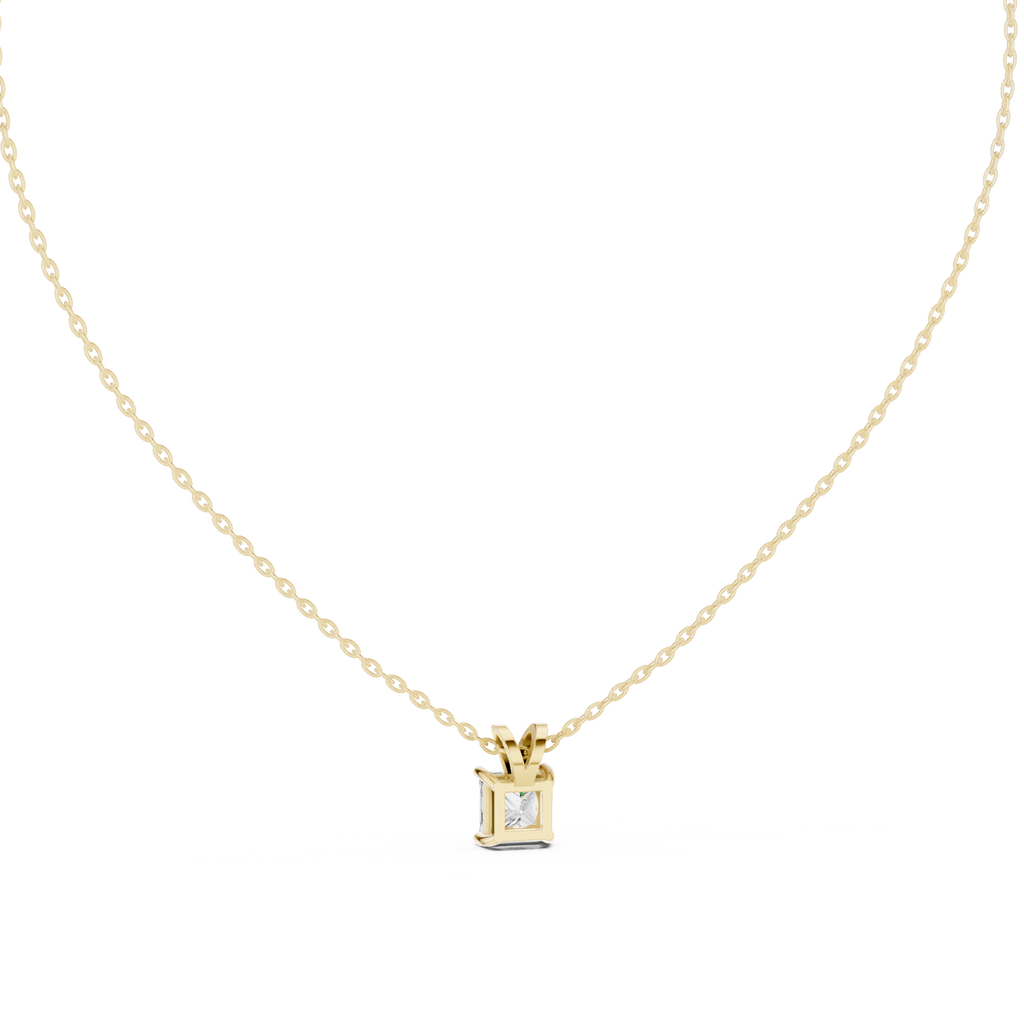 Princess Cut Solitaire Lab Diamond Pendant