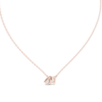 Pear And Emerald Cut Lab Diamond Solitaire Pendant