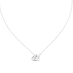 Pear And Emerald Cut Lab Diamond Solitaire Pendant