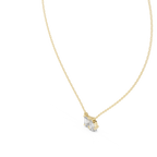 Pear And Emerald Cut Lab Diamond Solitaire Pendant