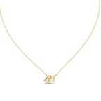 Pear And Emerald Cut Lab Diamond Solitaire Pendant
