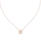 Round Lab Diamond Studded Flower Pendant