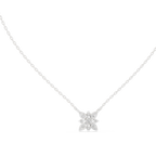 Round Lab Diamond Studded Flower Pendant