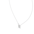 Round Lab Diamond Studded Flower Pendant