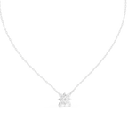 Round Lab Diamond Studded Flower Pendant