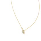 Round Lab Diamond Studded Flower Pendant